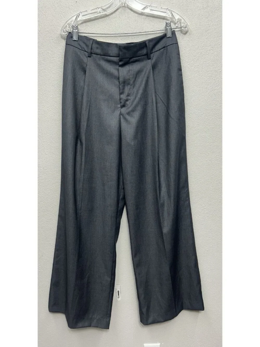 Scotch & Soda Women's Rose Trouser Pants High Rise Wide Leg Grey W29 L28 READ